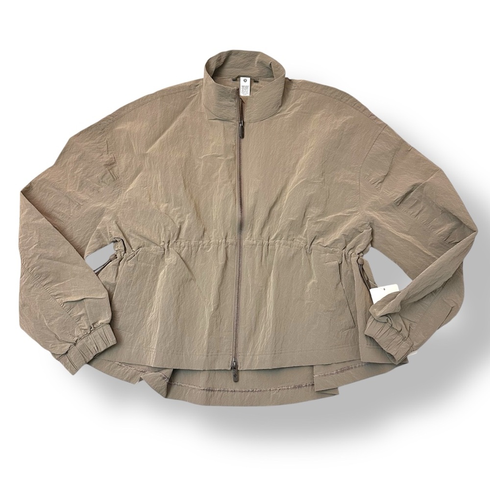 NEW Lululemon lightweight nylon taupe tan Jacket - Picture 2 of 7